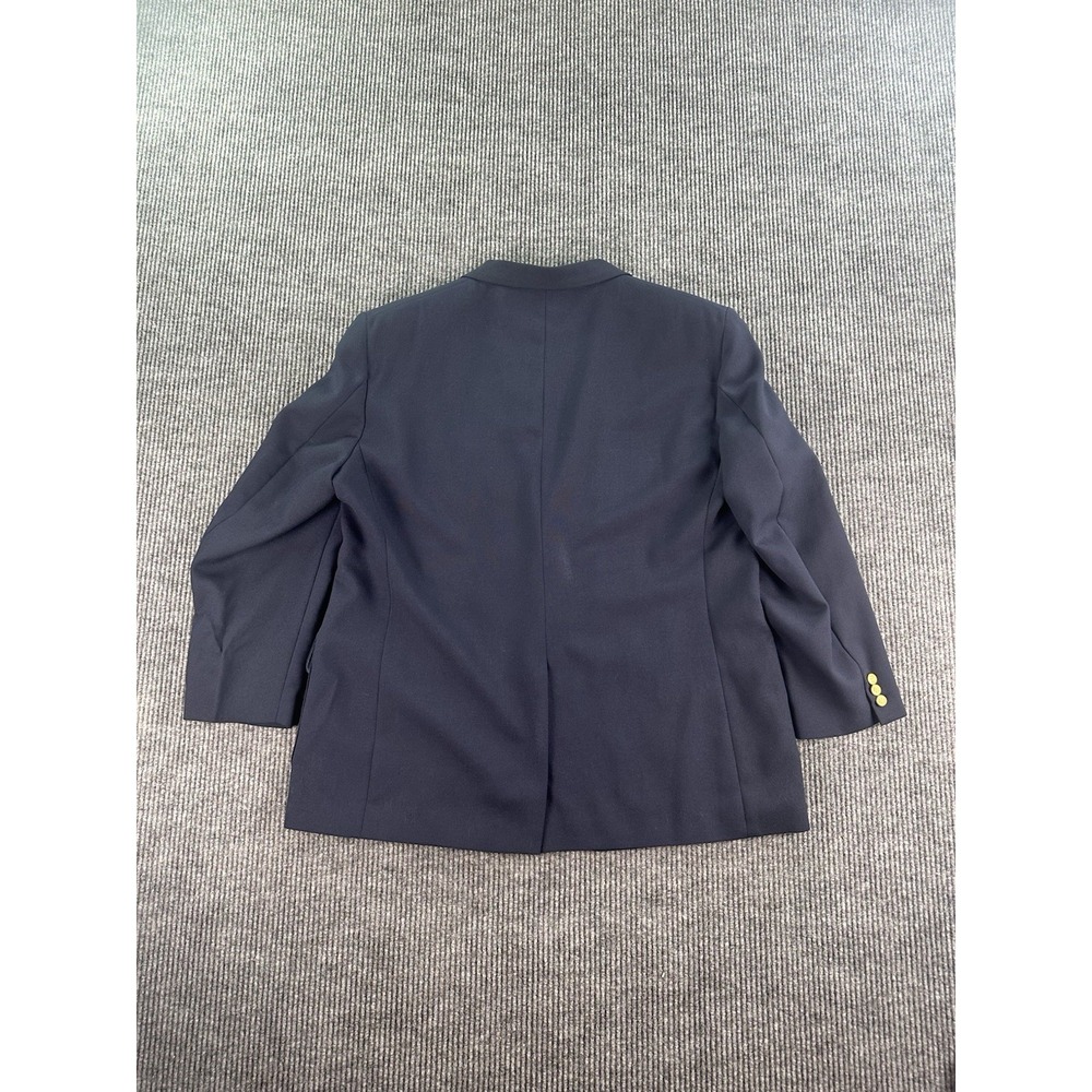Vintage Stafford Blazer 50 L Blue Wool Premium University Golden Button Logo - Picture 7 of 14